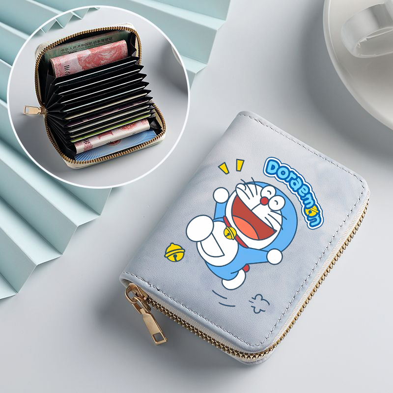 Women Bags Gift - Doraemon Woman Short Wallet Anime Cartoon