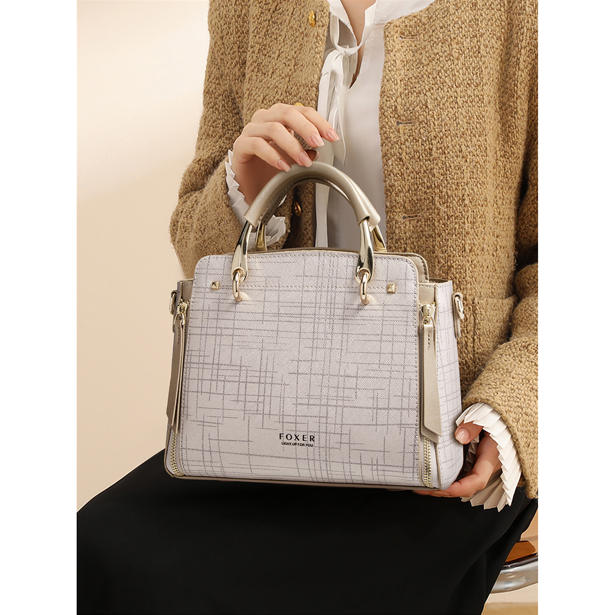 FOXER Lady's Shoulder Bag Luxu – Women'S Best Bags For Work recenzja i cena