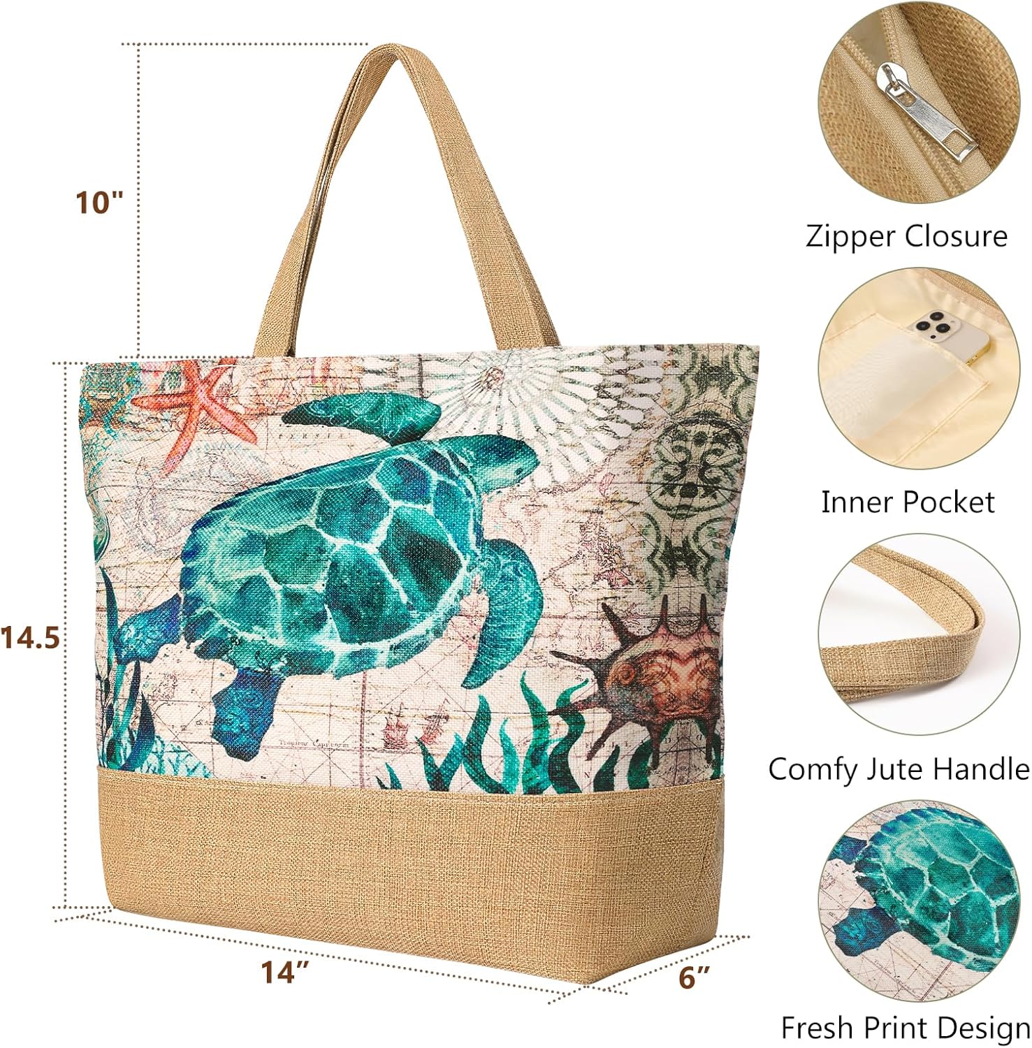 Large Beach Bag for Women with – Women Bags Large recenzja i cena