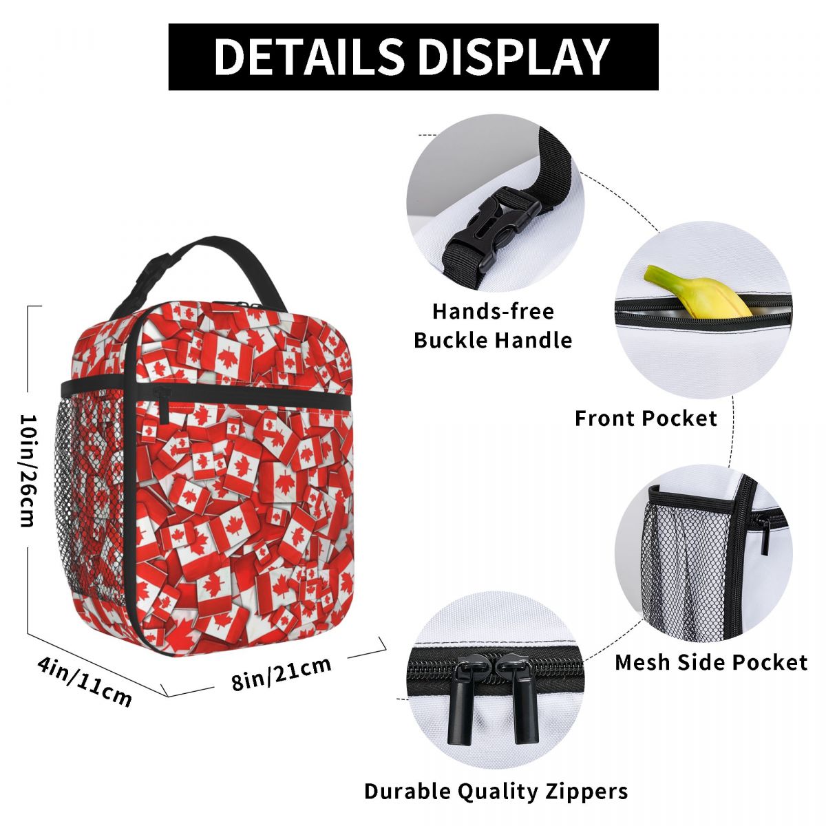 Canada Flag Pattern Insulated  – Women Bags Canada recenzja i cena
