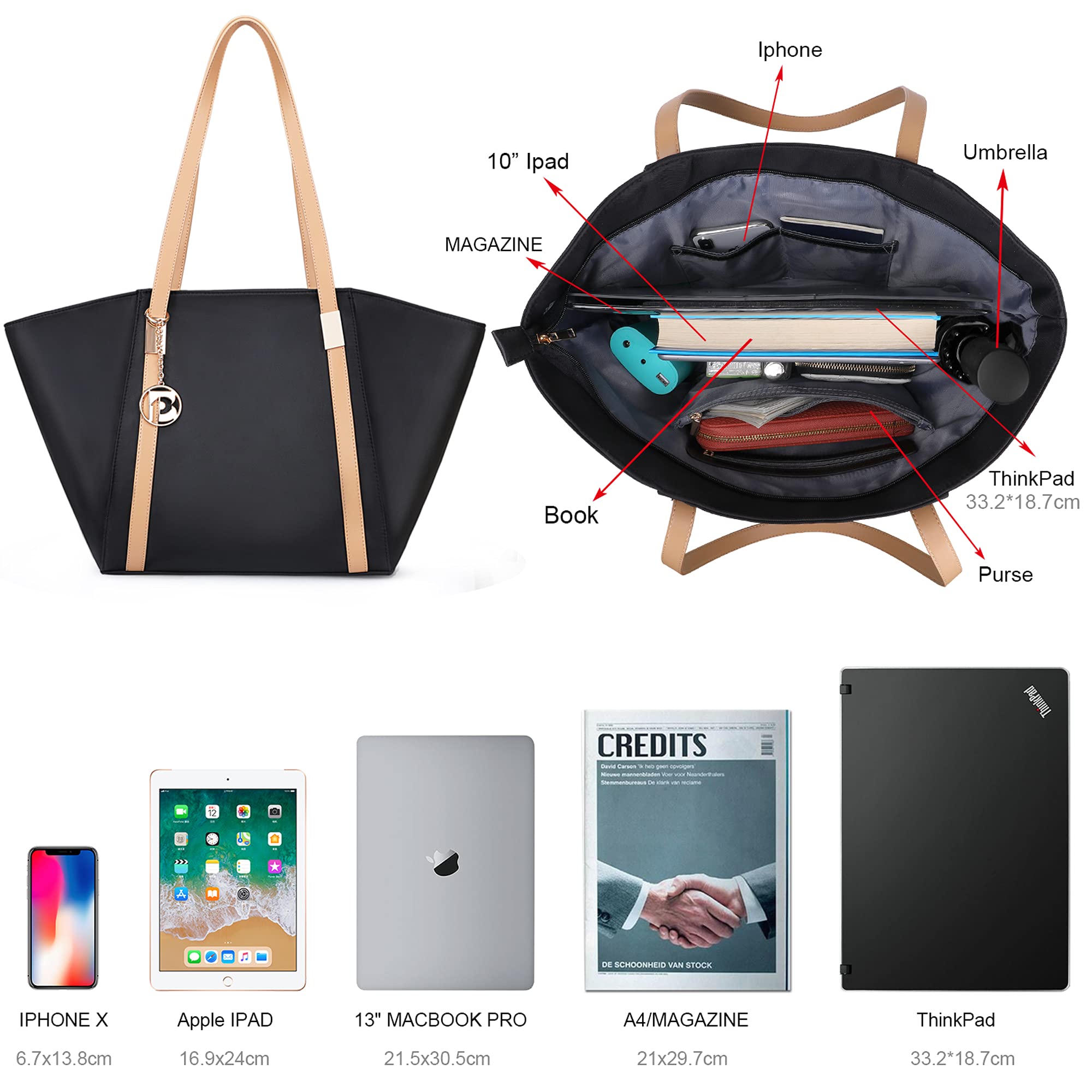 Pomelo Best Tote Bag with Zip  – Women'S Best Bags For Work recenzja i cena