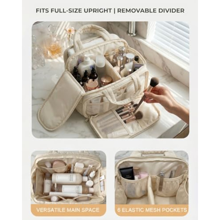 Large Quilted Toiletry Bag for – Women Bags Large recenzja i cena