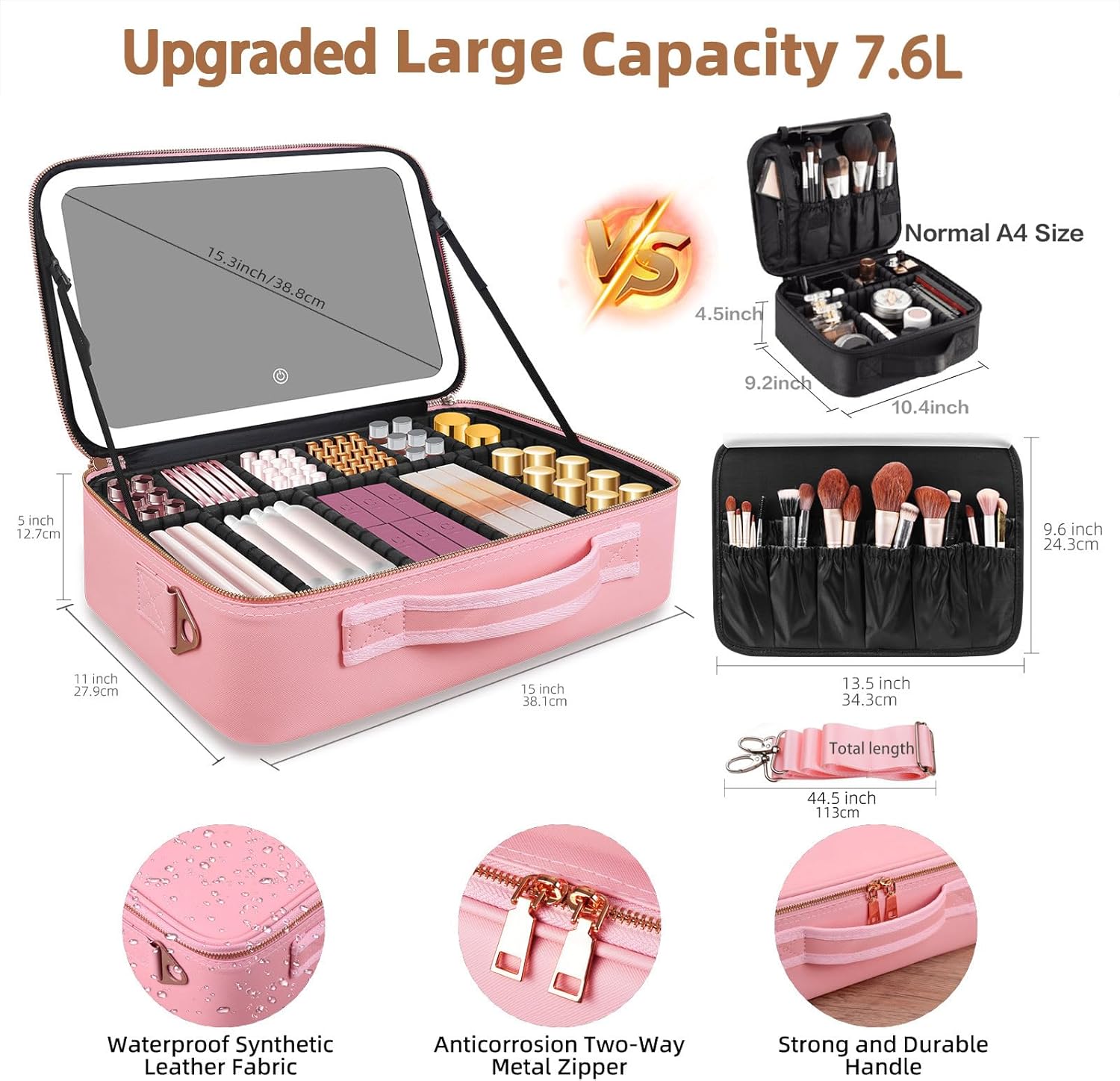 Large Capacity Makeup Bag 15'' – Women Bags Large recenzja i cena